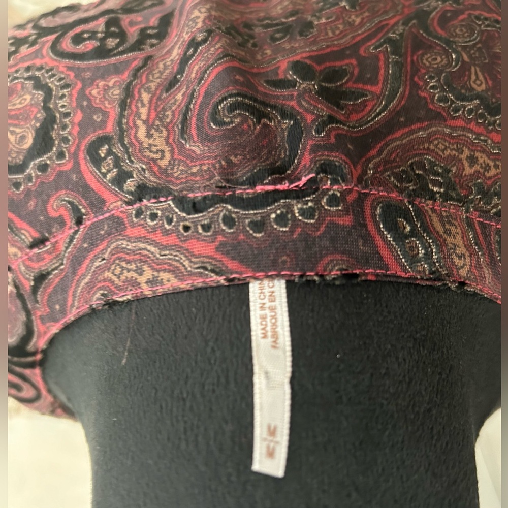 ⚡️Free People Paisley Black Velvet Sheer Dress NWOT⚡️ - Picture 6 of 7